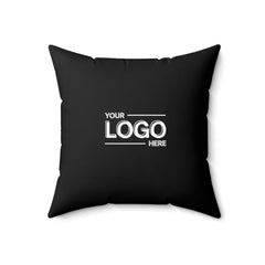 Spun Polyester Square Pillow (Black)