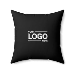 Spun Polyester Square Pillow (Black)