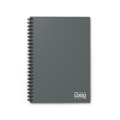 Dark Grey Spiral Notebook - Ruled Line