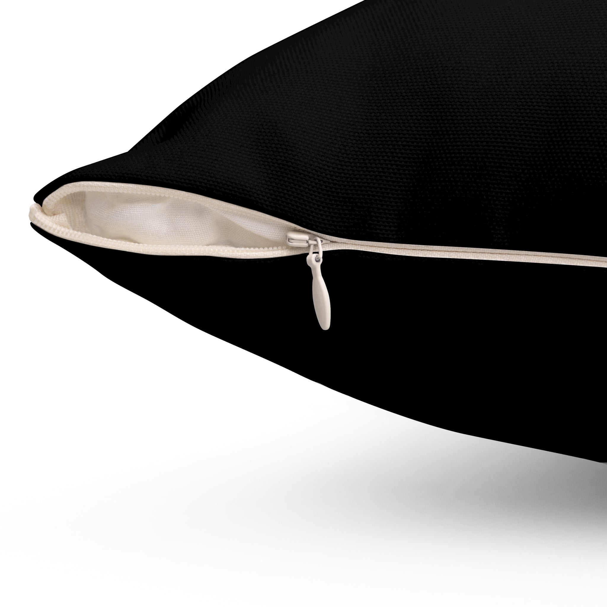 Spun Polyester Square Pillow (Black)