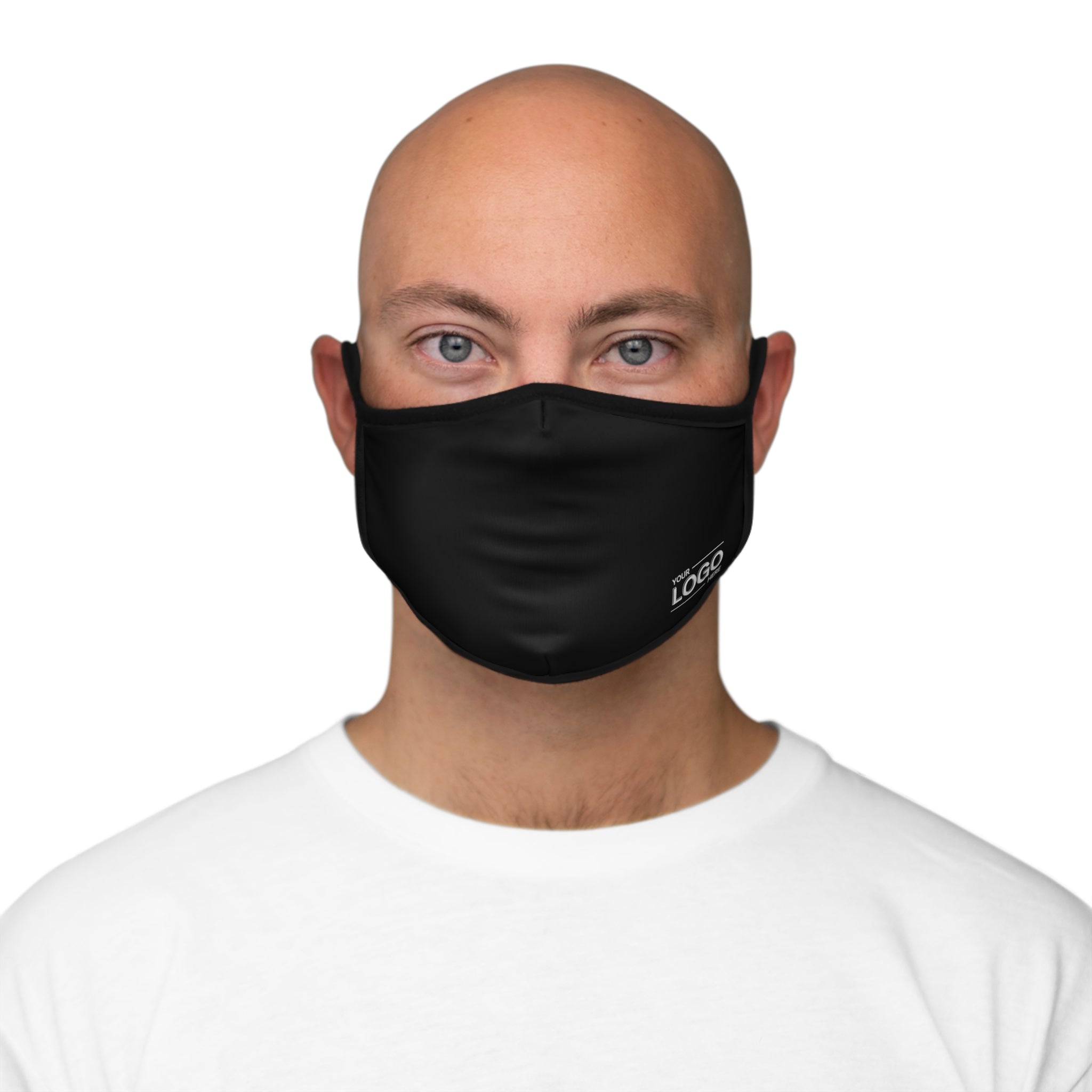 Simple Fitted Polyester Face Mask (Black)